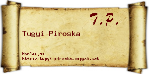 Tugyi Piroska névjegykártya