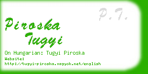 piroska tugyi business card